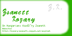 zsanett kozary business card